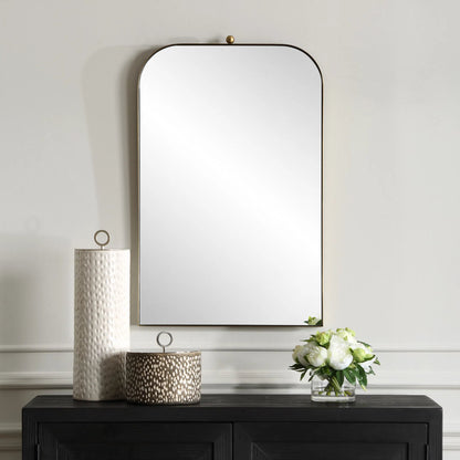 Cassidy Arch Mirror by Uttermost in brass. Made from stainless steel, mirror, mdf in a transitional style.