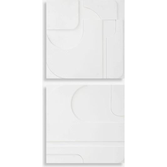 Contours Wall Decor by Uttermost in white. Made from mdf in a unique style.