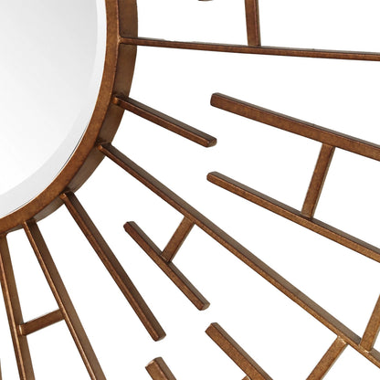 Tangled Round Mirror by Uttermost in bronze. Made from iron, mdf, glass in a modern style.