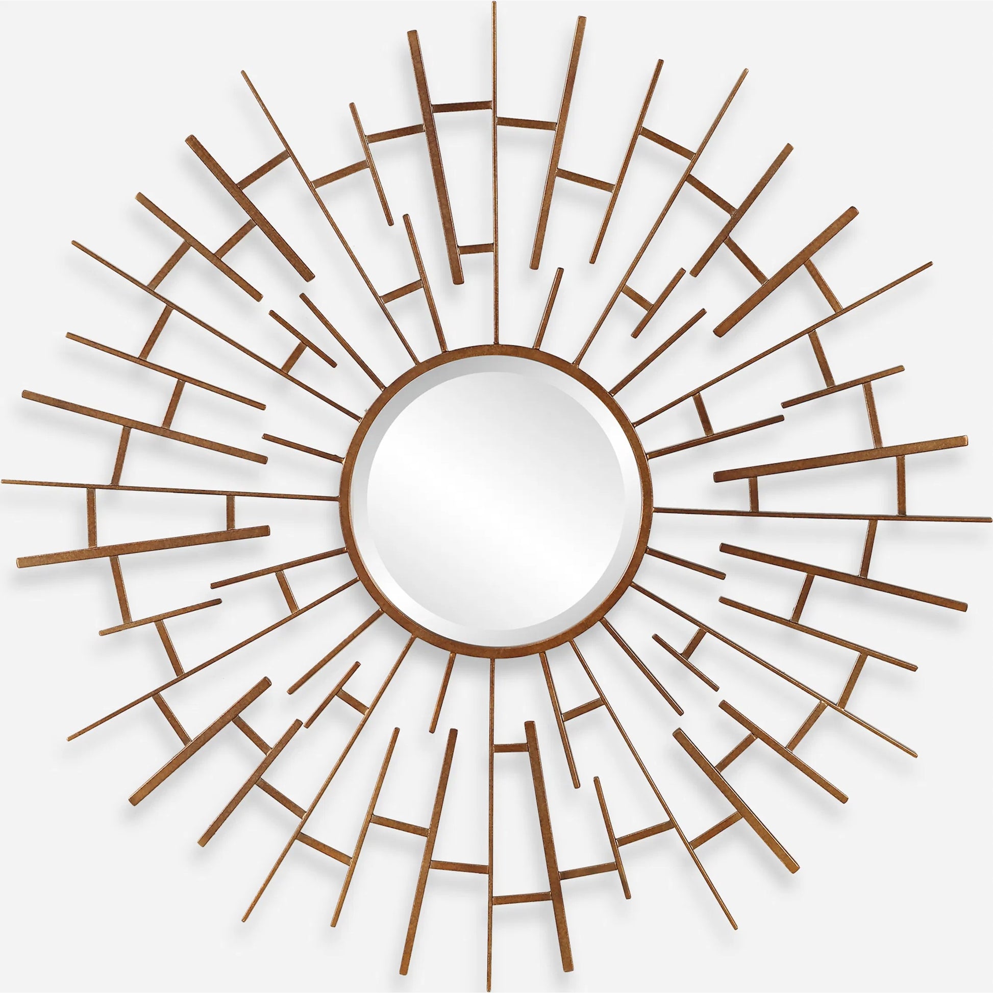 Tangled Round Mirror by Uttermost in bronze. Made from iron, mdf, glass in a modern style.