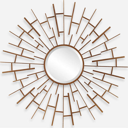 Tangled Round Mirror by Uttermost in bronze. Made from iron, mdf, glass in a modern style.