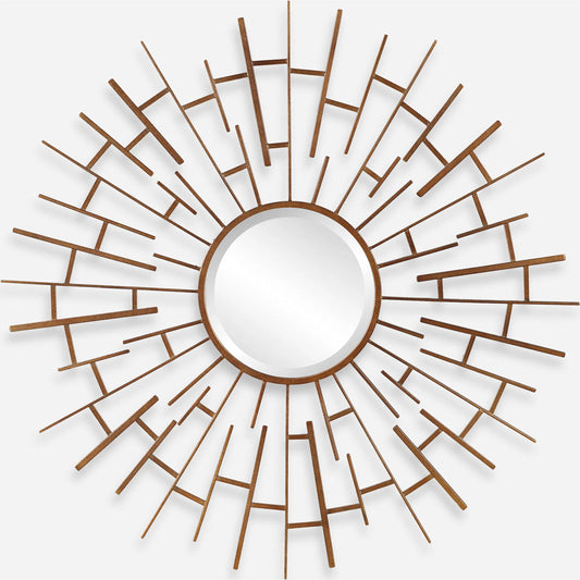 Tangled Round Mirror by Uttermost in bronze. Made from iron, mdf, glass in a unique style.
