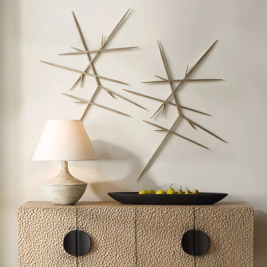 Fireworks Wall Decor by Uttermost in silver leaf. Made from iron in a unique style.
