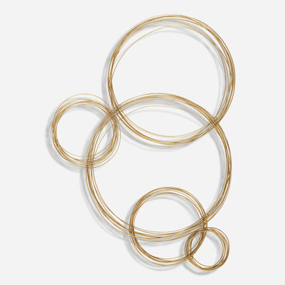 Bubbles Wall Decor by Uttermost in gold leaf. Made from iron in a unique style.