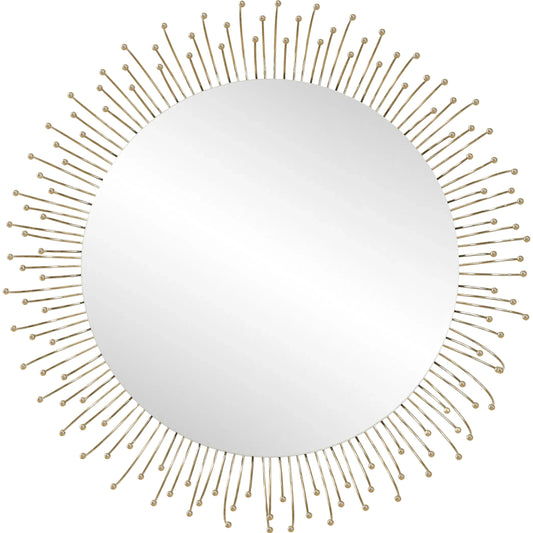 Aga Round Mirror by Uttermost in gold. Made from iron, mirror, mdf in a unique style.