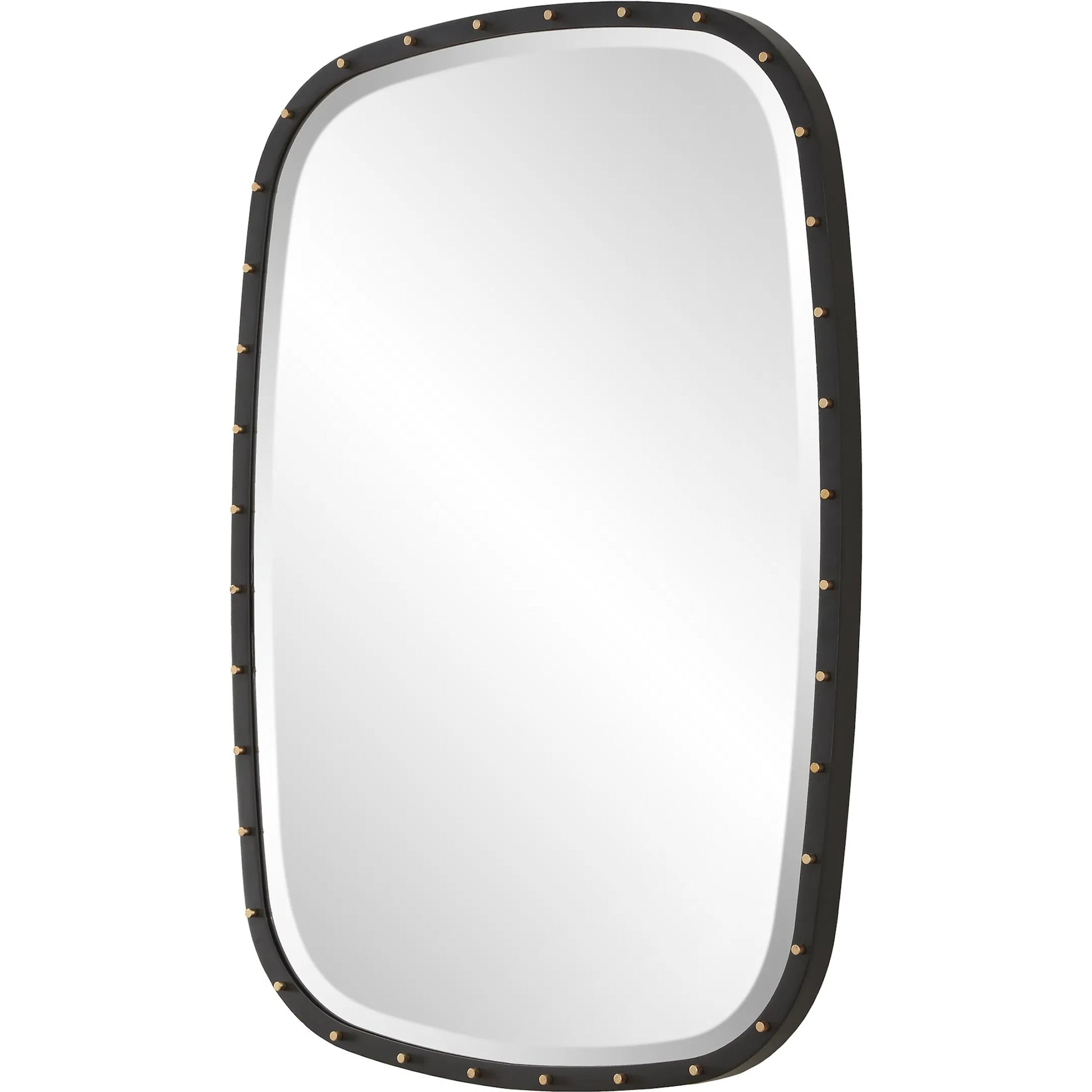 Benedo Industrial Mirror by Uttermost in brass. Made from metal，mirror，mdf in a transitional style.