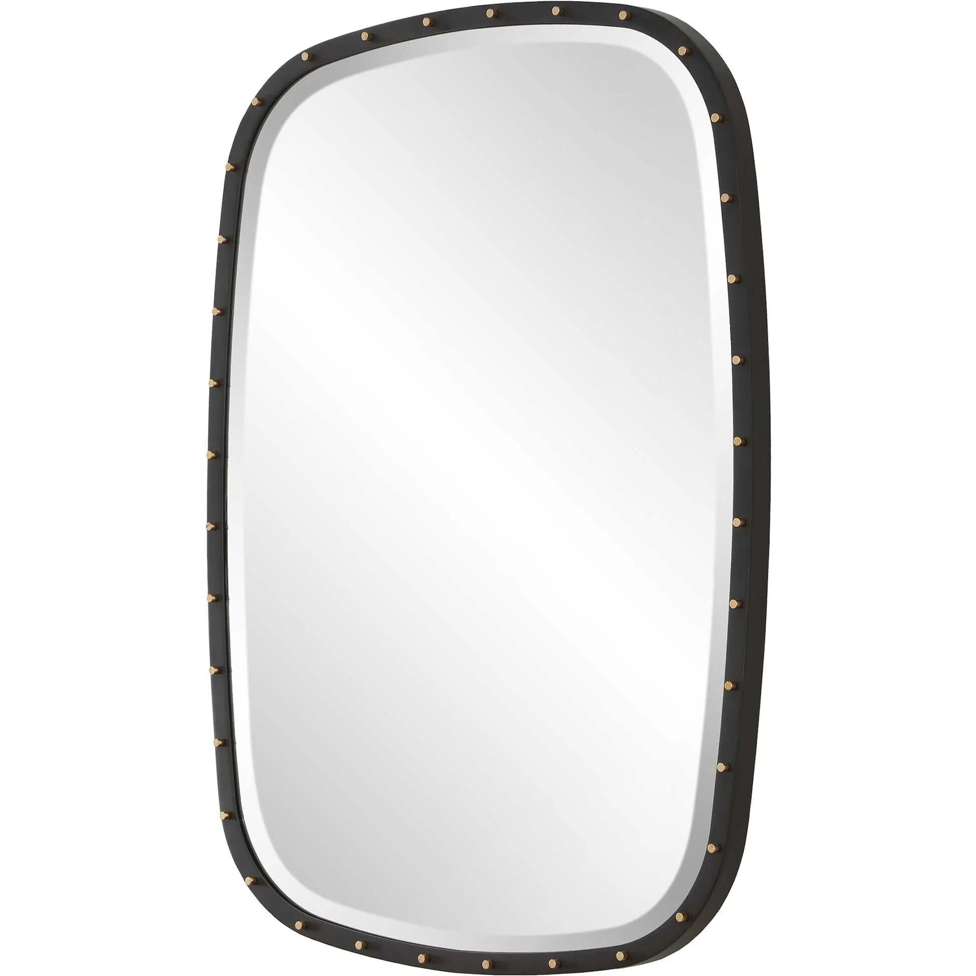 Benedo Industrial Mirror by Uttermost in brass. Made from metal，mirror，mdf in a transitional style.