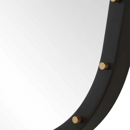 Benedo Industrial Mirror by Uttermost in brass. Made from metal，mirror，mdf in a transitional style.