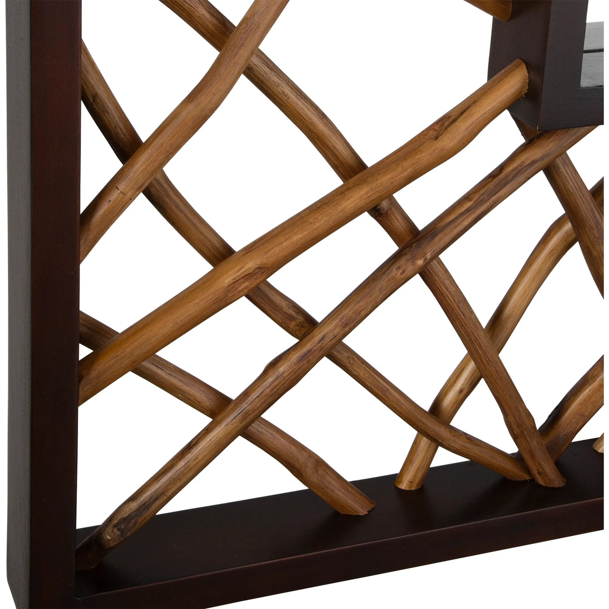Maze Rectangle Mirror by Uttermost in teak. Made from mahogany wood, teak branch in a rustic style.