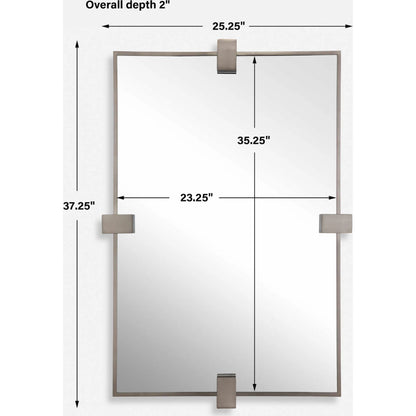 Bateau Modern Mirror by Uttermost in metal. Made from stainless steel, mdf, mirror in a transitional style.