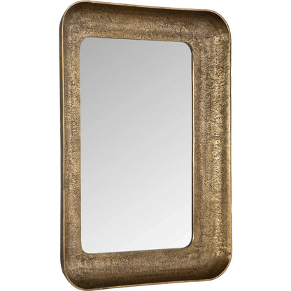 Alvaro Antique Mirror by Uttermost in brass. Made from aluminum, mdf, glass in a rustic style.