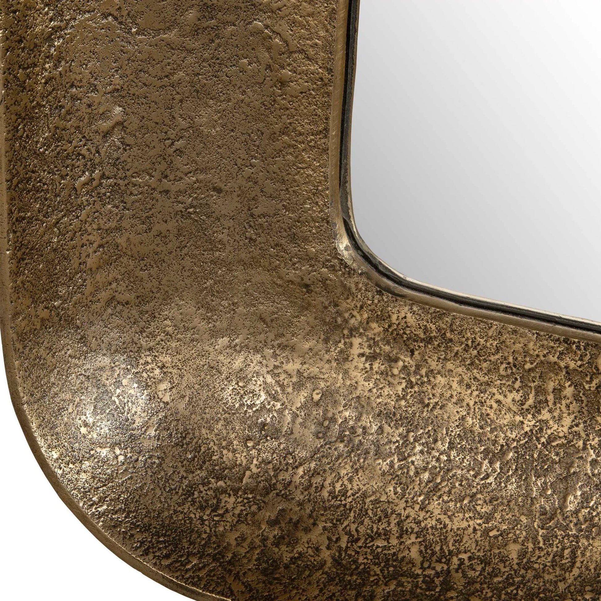 Alvaro Antique Mirror by Uttermost in brass. Made from aluminum, mdf, glass in a rustic style.