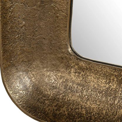 Alvaro Antique Mirror by Uttermost in brass. Made from aluminum, mdf, glass in a rustic style.