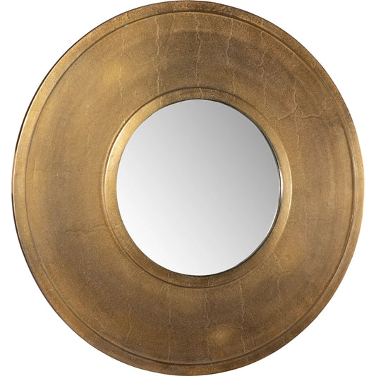 Axel Round Mirror by Uttermost in brass. Made from aluminum, mdf, glass in a unique style.