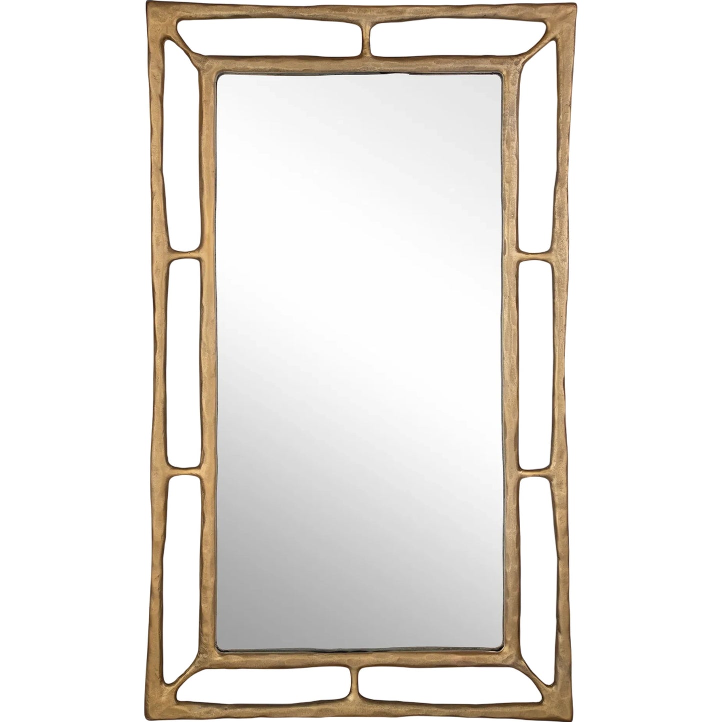 000 SI-2262116 | Primary Silo | Felix Rectangle Mirror by Uttermost in brass. Made from aluminum, mdf, glass in a modern style.