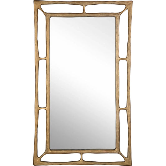 Felix Rectangle Mirror by Uttermost in brass. Made from aluminum, mdf, glass in a unique style.