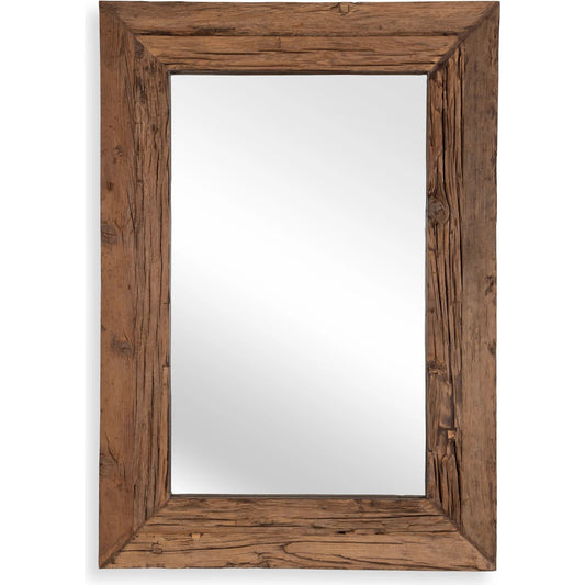 Rennick Reclaimed Pine Mirror by Uttermost in wood. Made from 50% reclaimed wood 50% mirror in a unique style.