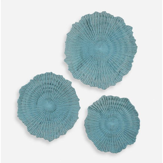 Ocean Gems Wall Decor by Uttermost in blue. Made from polyresin in a unique style.
