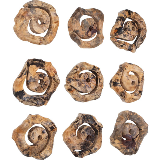 Corkscrew Wall Decor by Uttermost in wood. Made from tamarind wood in a unique style.