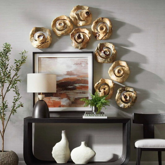 Corkscrew Wall Decor by Uttermost in wood. Made from tamarind wood in a unique style.