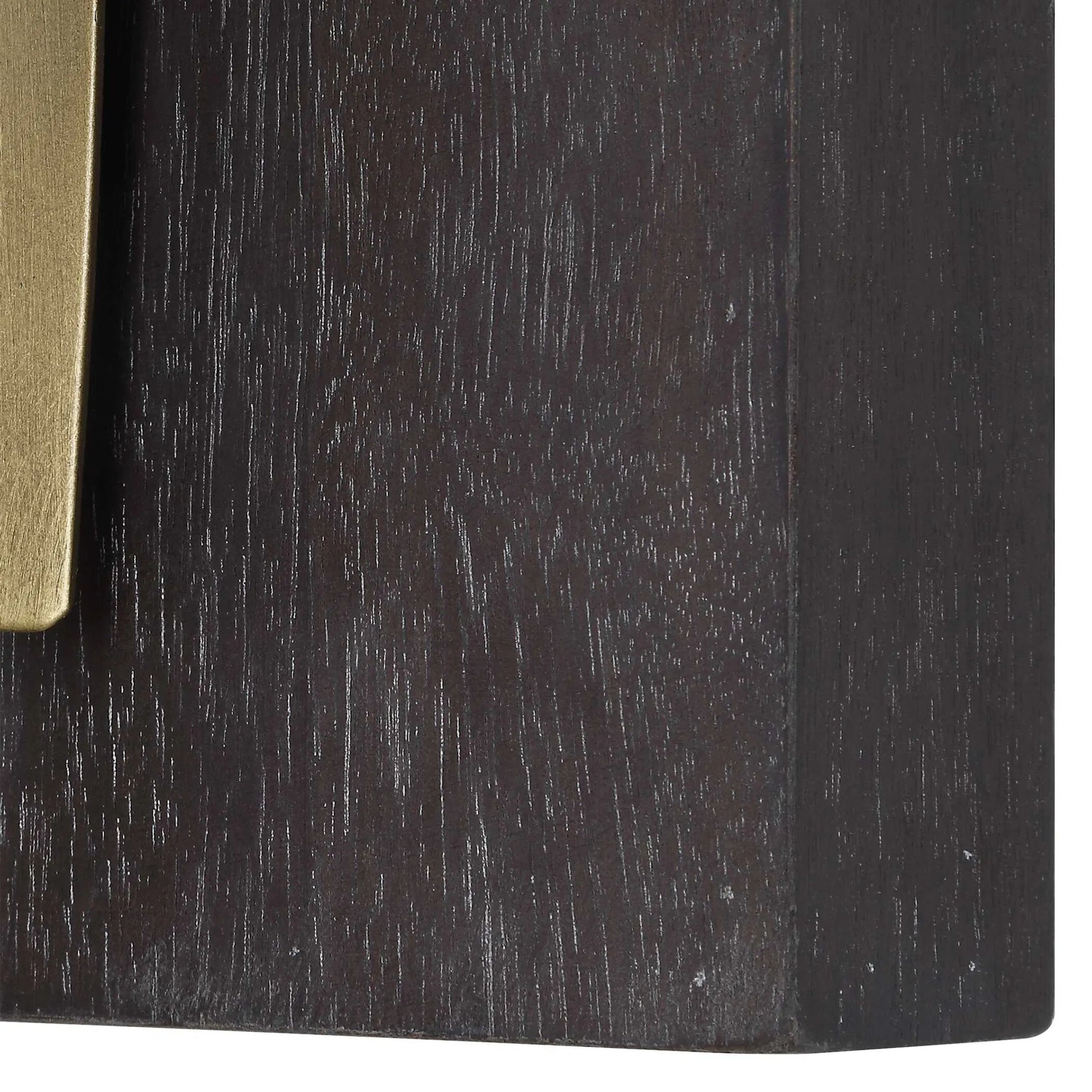 Crosshatch Wall Decor by Uttermost in gold. Made from iron, mdf, walnut veneer in a modern style.