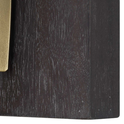 Crosshatch Wall Decor by Uttermost in gold. Made from iron, mdf, walnut veneer in a modern style.