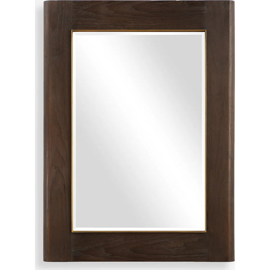 Catron Mirror by Uttermost in brass. Made from mirror, fir, mdf, walnut veneer in a unique style.