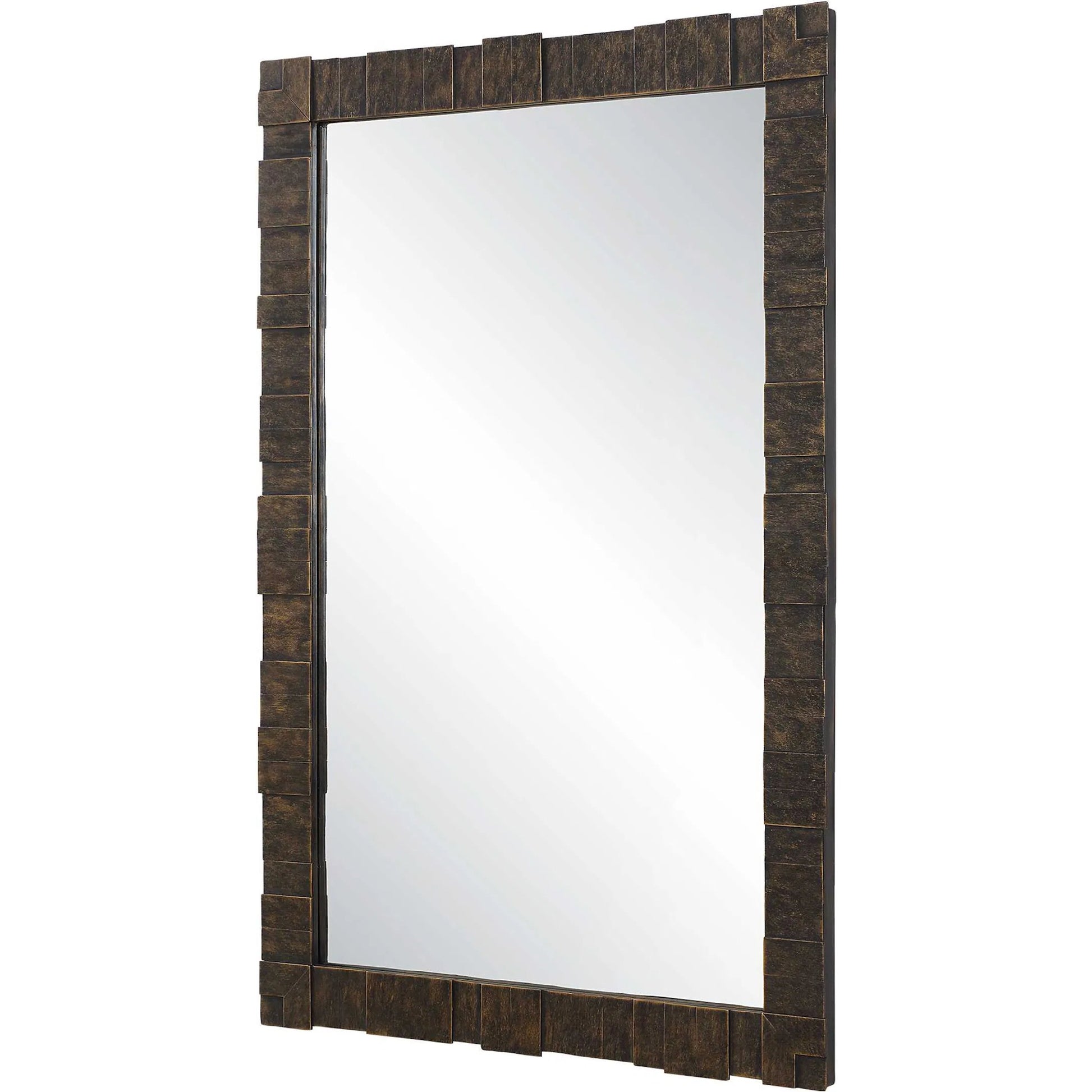 Bustelo Mirror by Uttermost in dark bronze. Made from iron, mdf, mirror in a modern style.