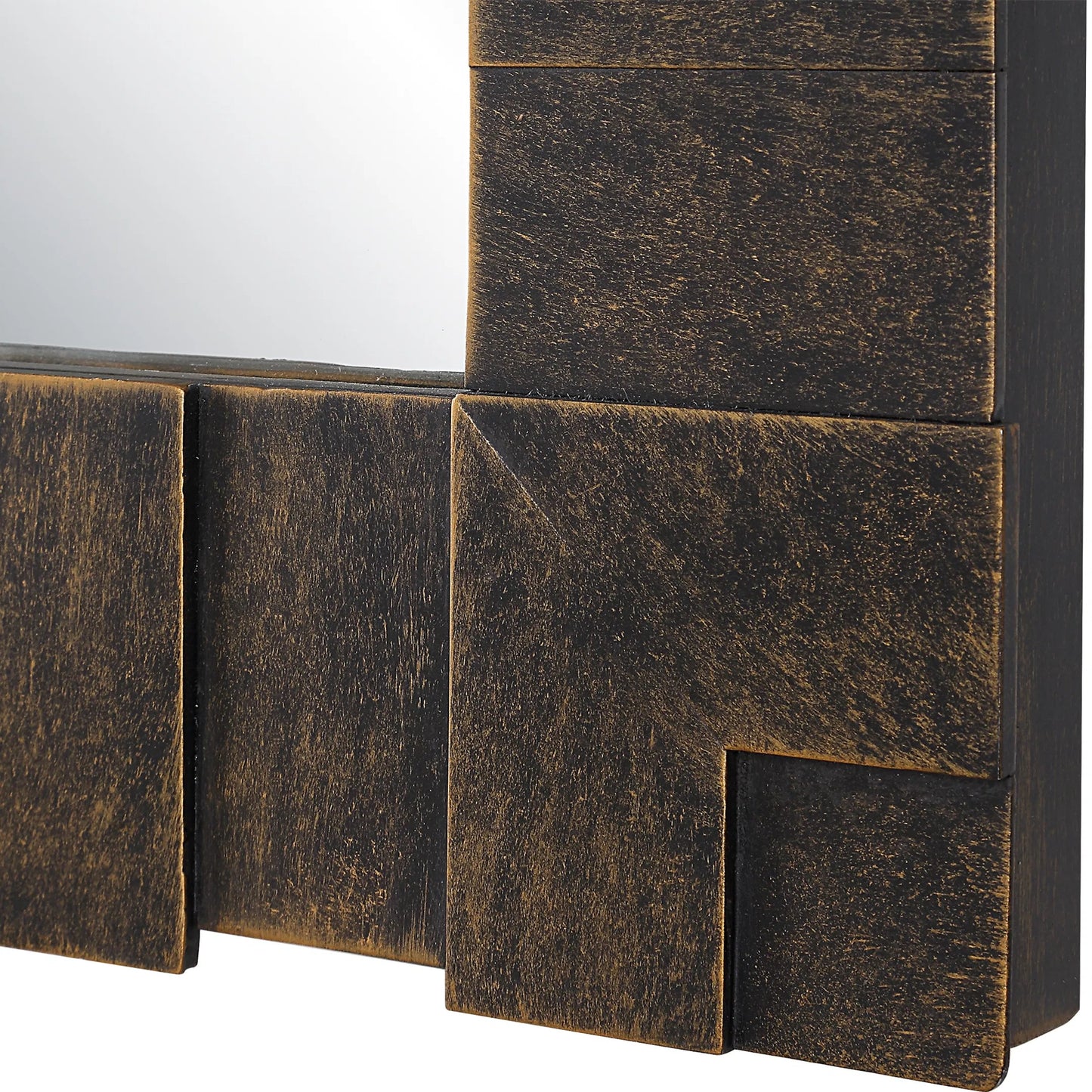 002 SI-2295176 | Closeup | Bustelo Mirror by Uttermost in dark bronze. Made from iron, mdf, mirror in a modern style.