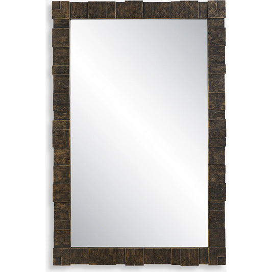 Bustelo Mirror by Uttermost in dark bronze. Made from iron, mdf, mirror in a unique style.