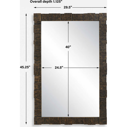 Bustelo Mirror by Uttermost in dark bronze. Made from iron, mdf, mirror in a modern style.