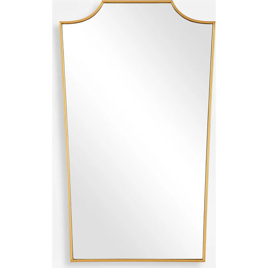 Demure Antique Mirror by Uttermost in gold leaf. Made from mirror, mdf in a unique style.