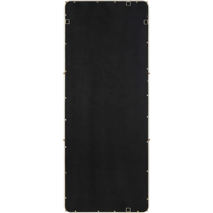 Cyprus Dressing Mirror by Uttermost in brass. Made from steel, mirror, mdf, pu leather, aluminum in a transitional style.