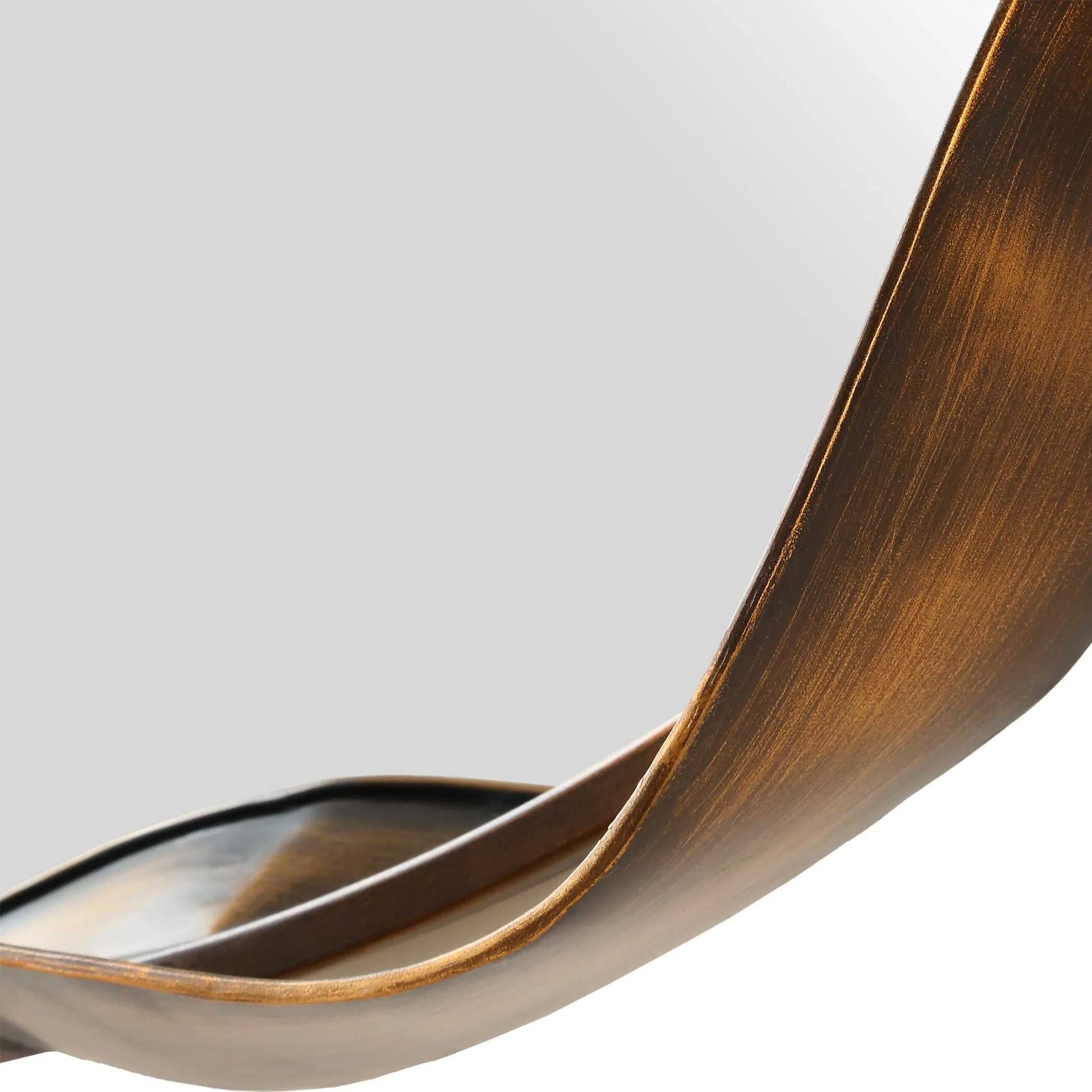 Catch the Wave Round Mirror by Uttermost in bronze. Made from mirror, mdf, iron in a unique style.