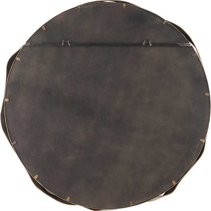Catch the Wave Round Mirror by Uttermost in bronze. Made from mirror, mdf, iron in a unique style.