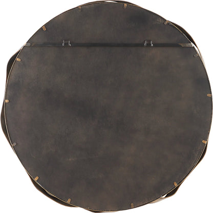 Catch the Wave Round Mirror by Uttermost in bronze. Made from mirror, mdf, iron in a unique style.