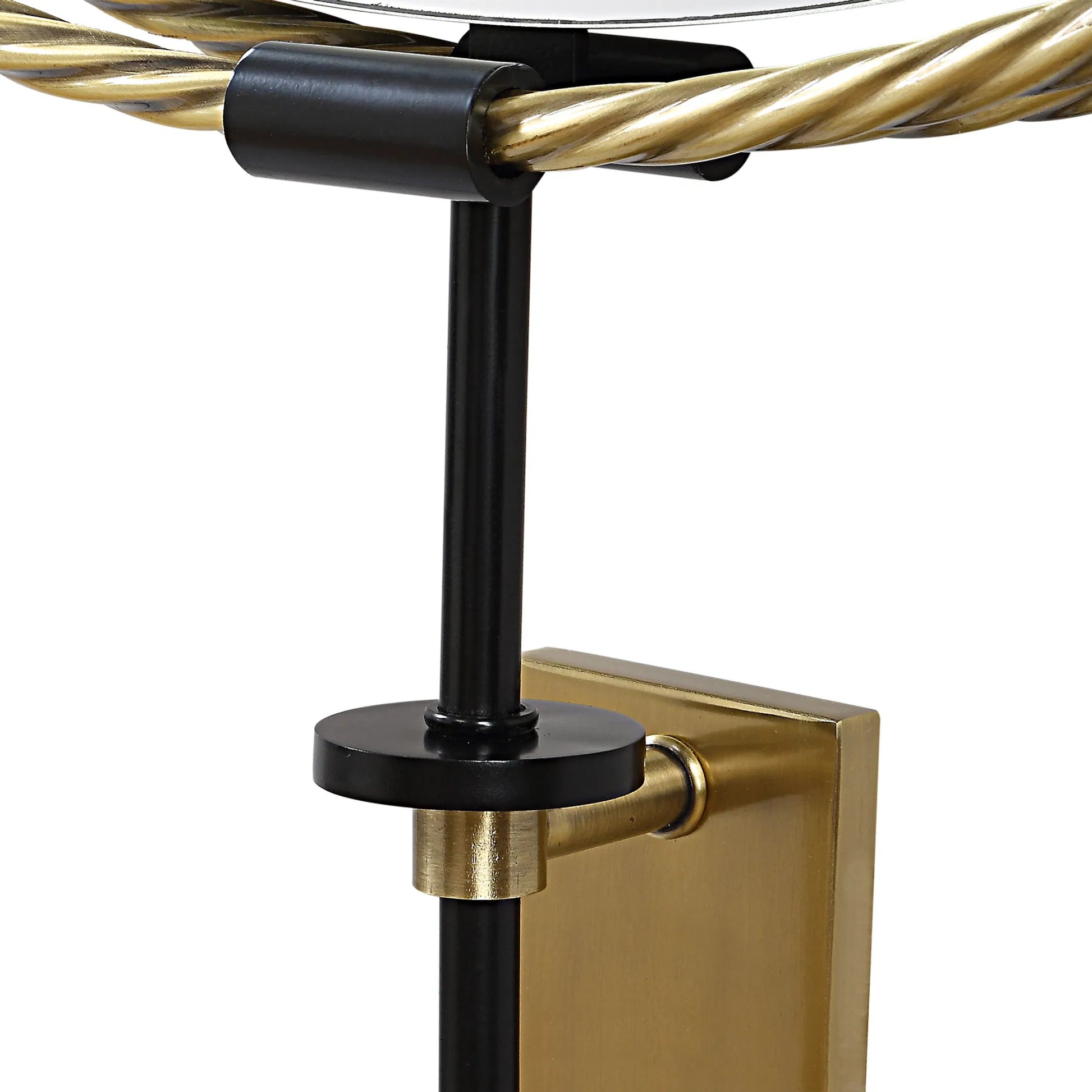 Guardrail Round Mirror by Uttermost in brass. Made from iron, mirror, mdf in a transitional style.