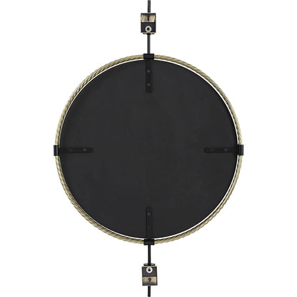 Guardrail Round Mirror by Uttermost in brass. Made from iron, mirror, mdf in a transitional style.