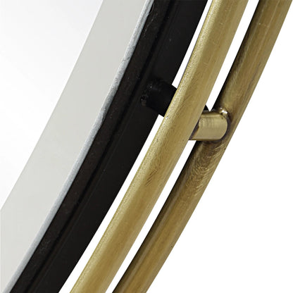 Wesley Round Mirror by Uttermost in brass. Made from iron, mirror, mdf in a transitional style.