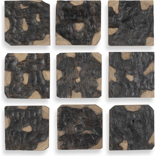 Ignite Wall Decor by Uttermost in black. Made from suar wood in a unique style.