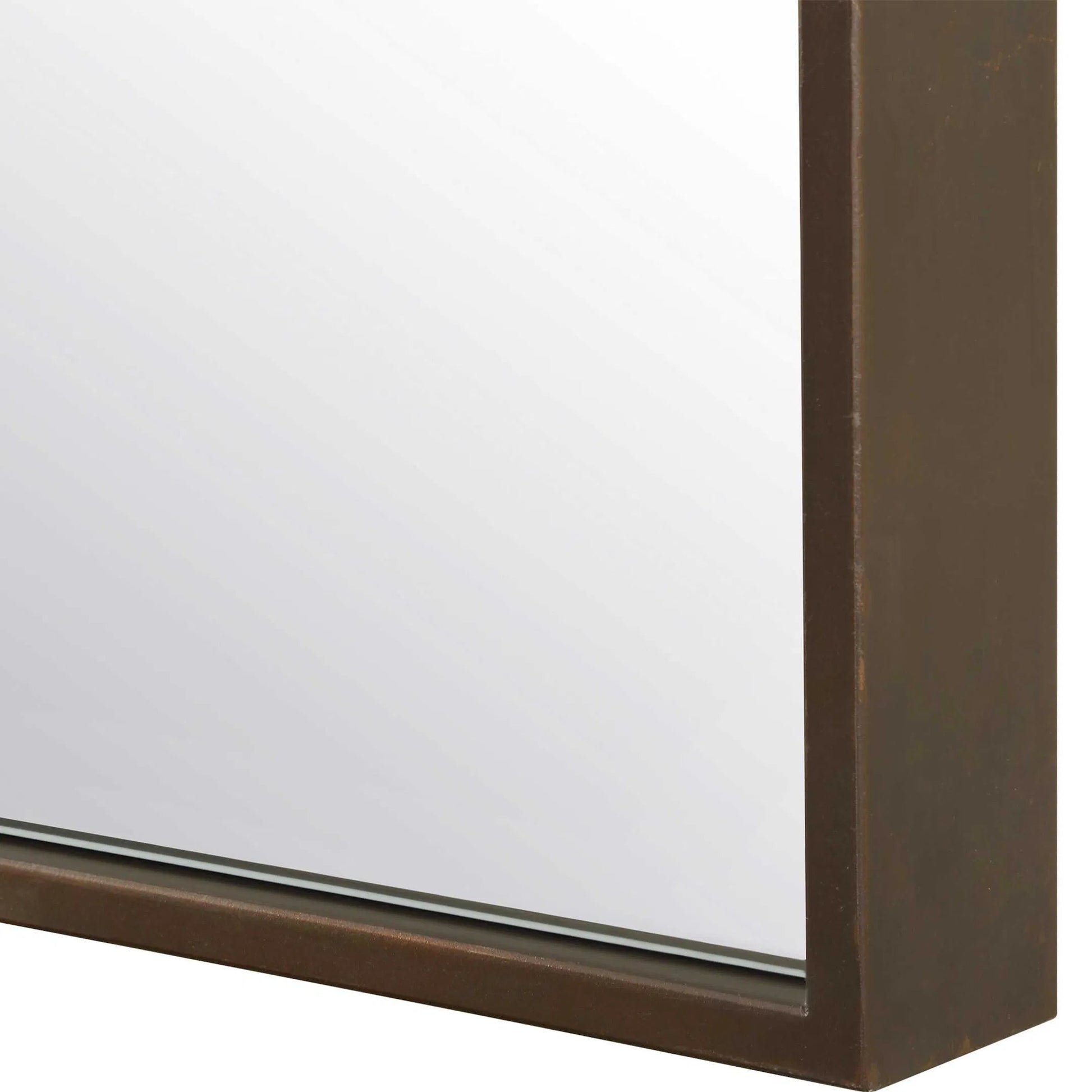 Patterson Dressing Mirror by Uttermost in bronze. Made from iron, mdf, mirror in a transitional style.