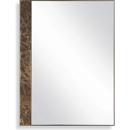 Hanover Mirror by Uttermost in bronze. Made from iron, mirror, mdf, marble in a transitional style.