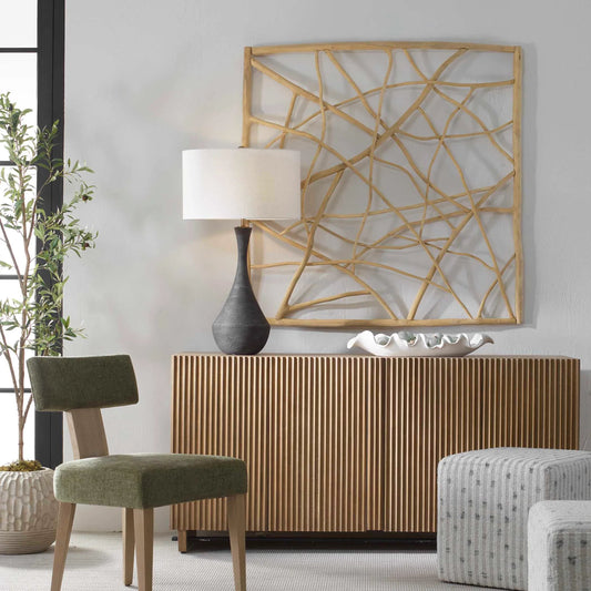 Tangled Up Outdoor Wall Decor by Uttermost in teak. Made from teak wood in a cottage & farmhouse style.