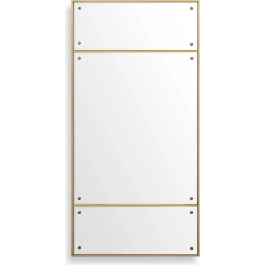 Wrenton Rectangular Mirror by Uttermost in brass, dark bronze. Made from stainless steel, mirror, mdf in a unique style.