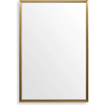 Heisler Mirror by Uttermost in brass. Made from stainless steel, mdf, mirror in a transitional style.