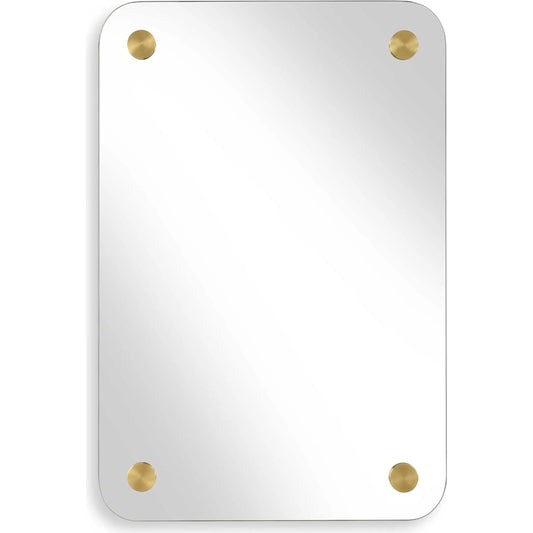 Hamrick Frameless Mirror by Uttermost in brass. Made from mirror, mdf, iron in a unique style.