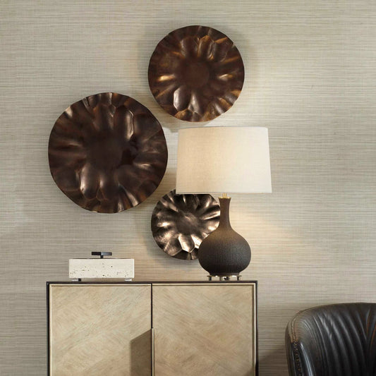 Peonia Outdoor Wall Art by Uttermost. Made from aluminium in a modern style.