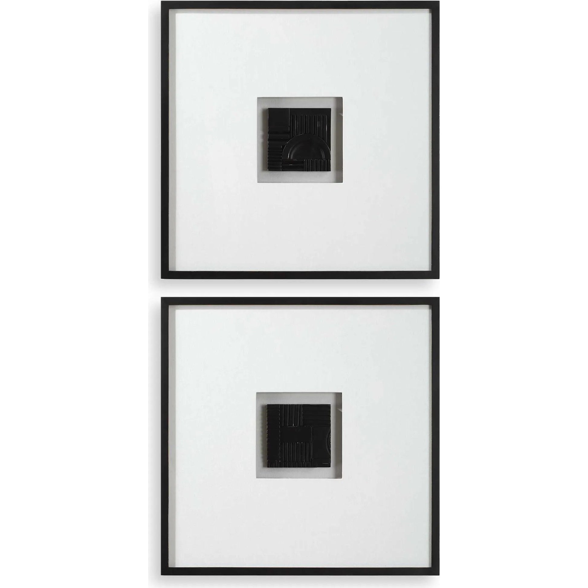 Origins Shadow Boxes by Uttermost in dark bronze. Made from pine, glass, resin, mdf, linen in a modern style.