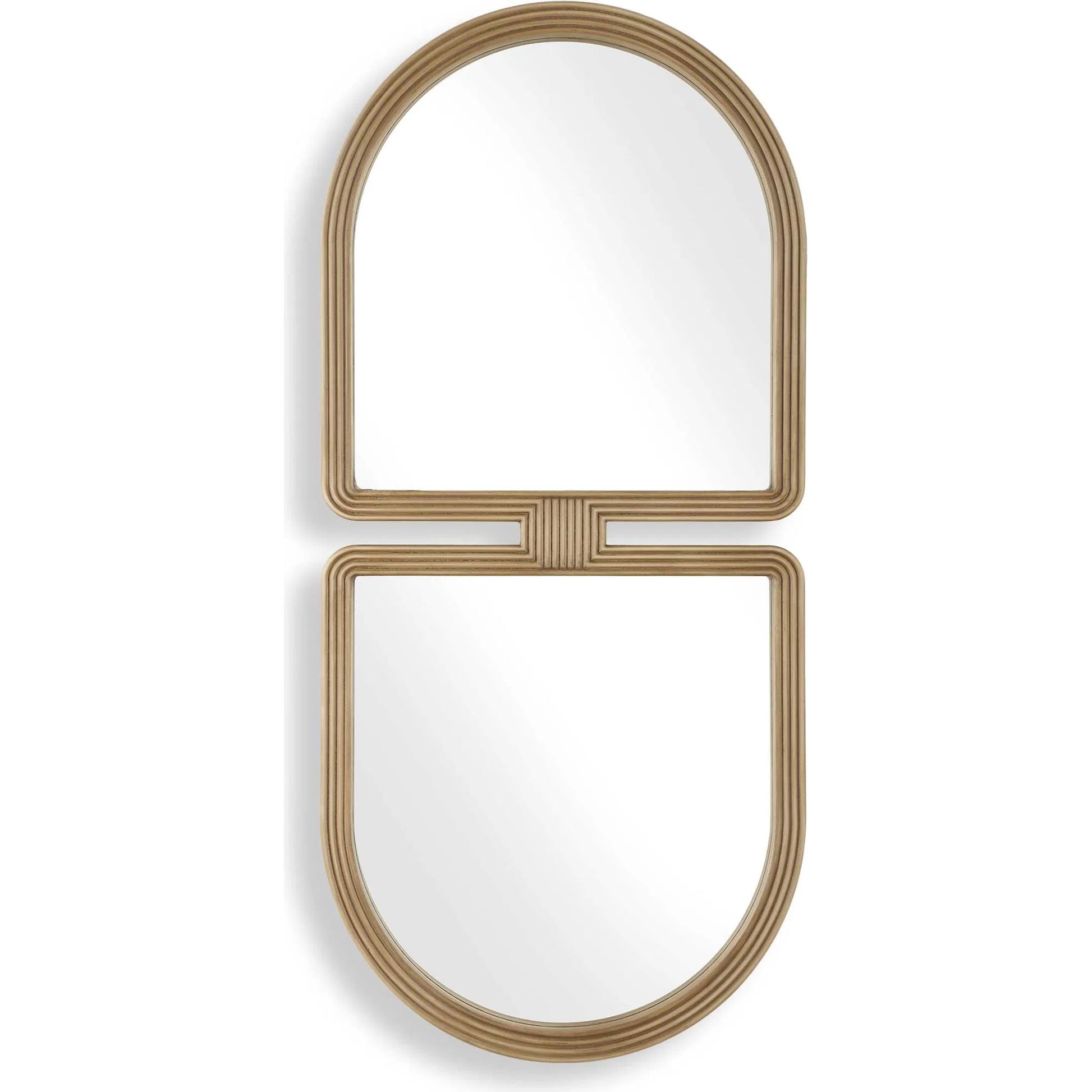 Jacques Art Deco Mirror by Uttermost in antiqued gold. Made from mdf, mirror in a transitional style.