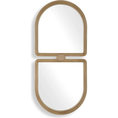 Jacques Art Deco Mirror by Uttermost in antiqued gold. Made from mdf, mirror in a transitional style.